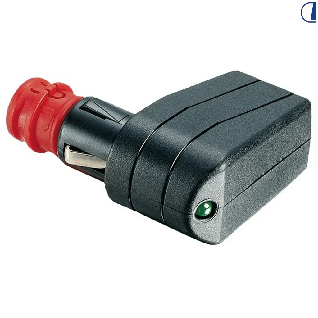 [1423020] Clavija 12v Codo con led
