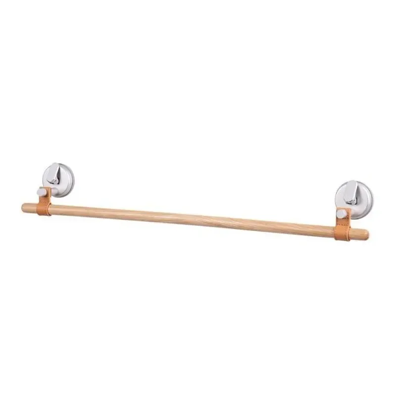 Colgador Vent.Toalla 60cm.Cuero, Bambu