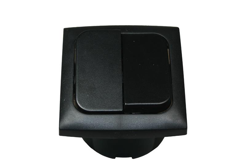 [1422129] Interruptor Doble con Marco y Caja Negro