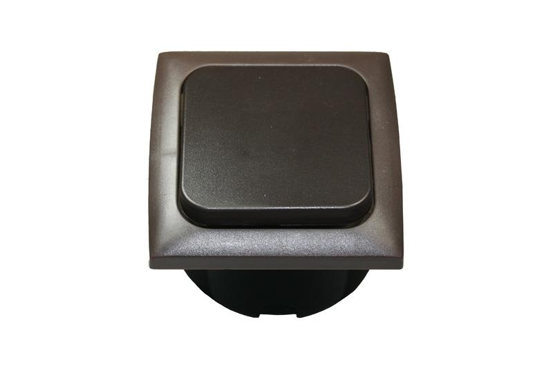 [1422119] Interruptor con Marco y Caja Marron