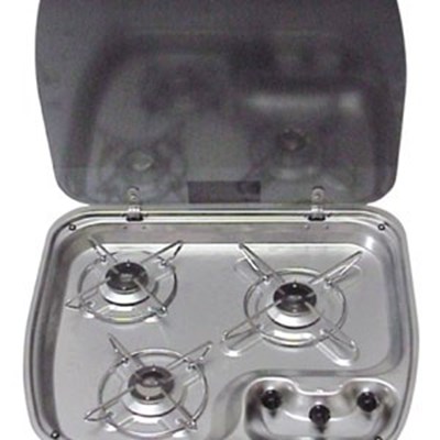 Cocina x3 Fuegos con Tapa HBG 3440 Dometic