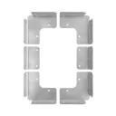 Kit Soportes Placa Solar acero perfil bajo
