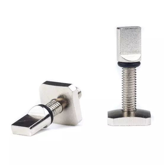 Tornillo para aleta de tabla larga Surflogic ajustable a mano - Plateado