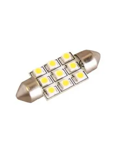 Bombilla LED S8,5 12v Festom Haba, 9 LED blanco cálido