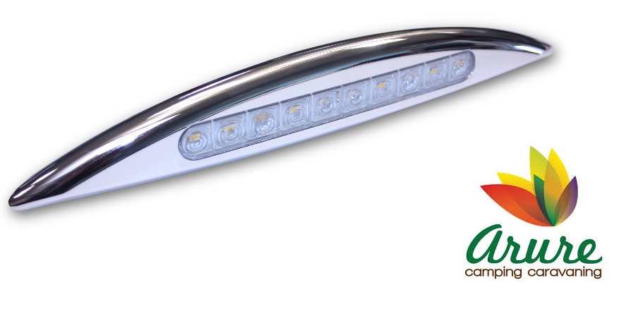 Lampara Exterior Medialuna Cromo