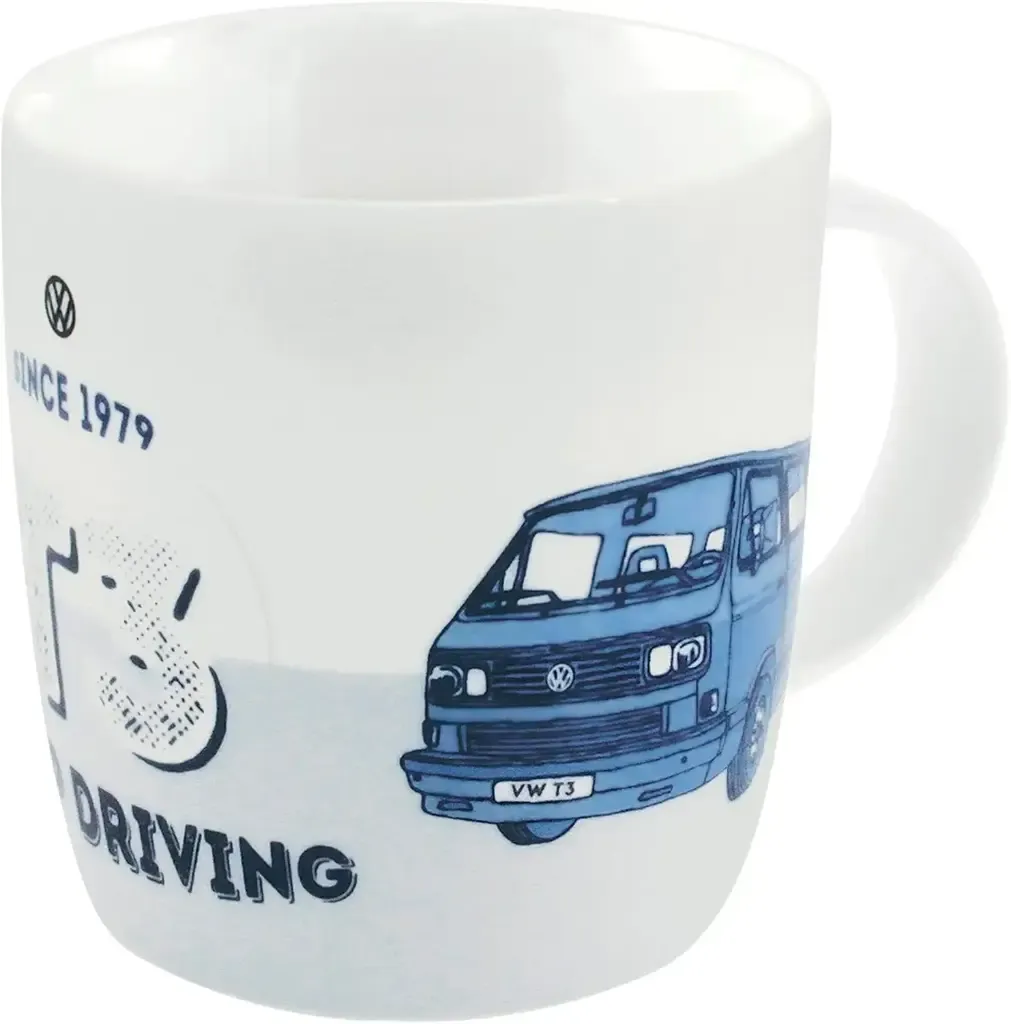 [1100067] Taza Grande de melamina, VW Collection T3 Azul 370ml