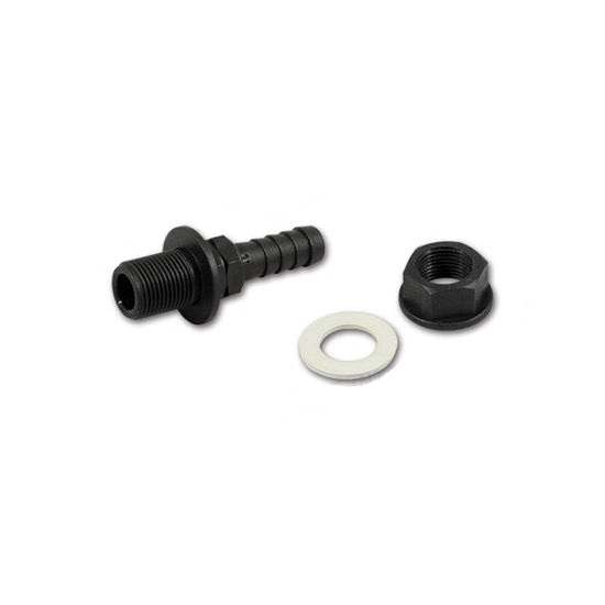 Kit Racor Recto Macho 11mm Ø con conexión de manguera roscada, Completo con tuerca anular y junta