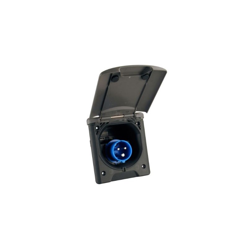 [1421032] Toma 220v Negra Magnetica