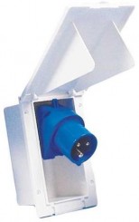 [1490048] Toma 220v Rectangular Blanca  CEE