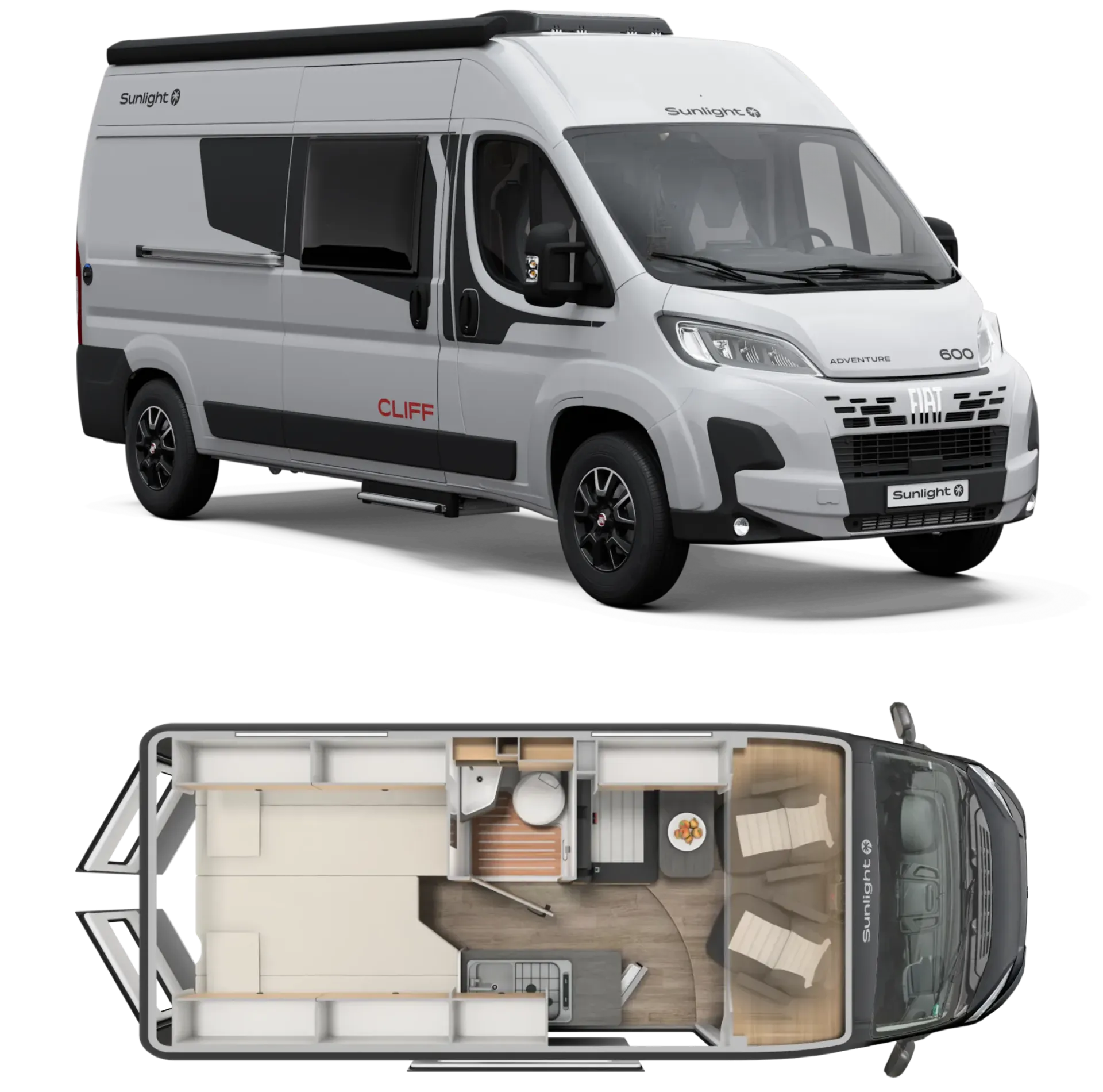 [MCRENT-Cliff602] Furgoneta Camper H2 Sunlight Cliff 602