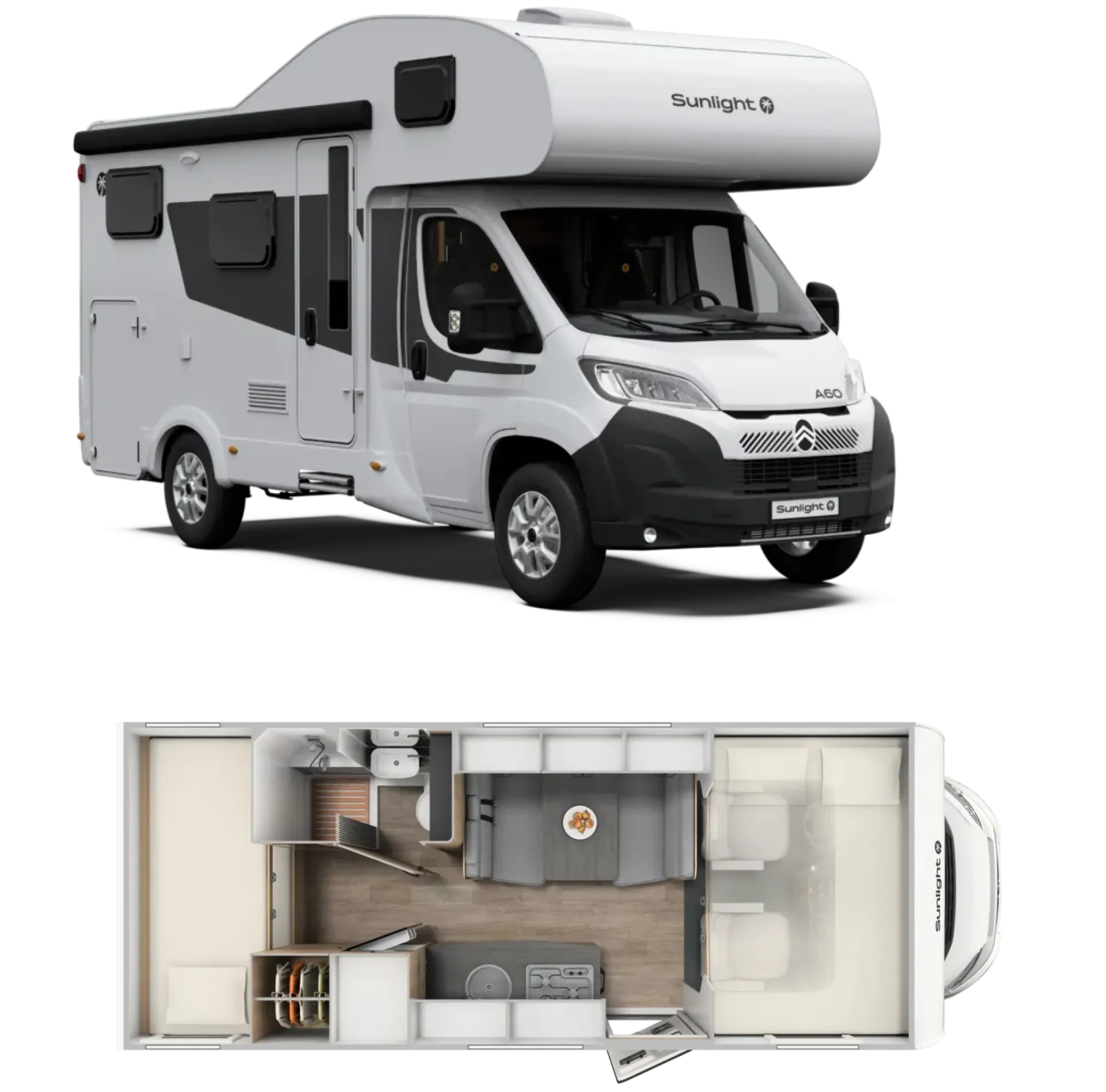 [MCRENT-A68] Autocaravana Capuchina Sunlight A68 2025