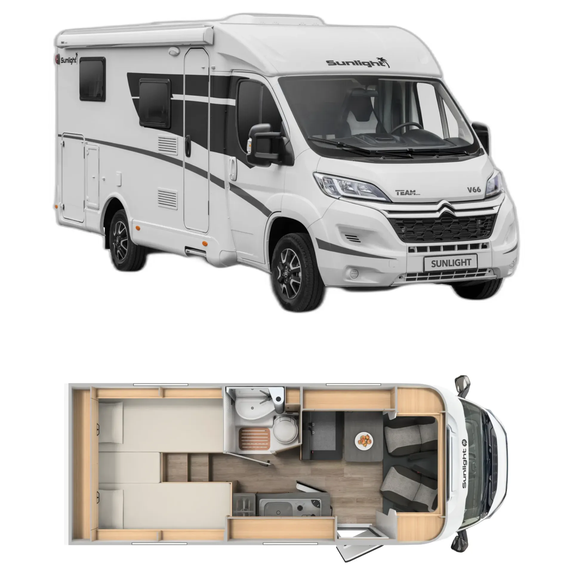 [MCRENT-V66] Autocaravana Perfilada Sunlight V66 2023
