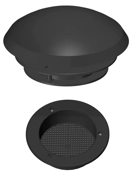 [0321012] Aireador Circular techo 190mm negro