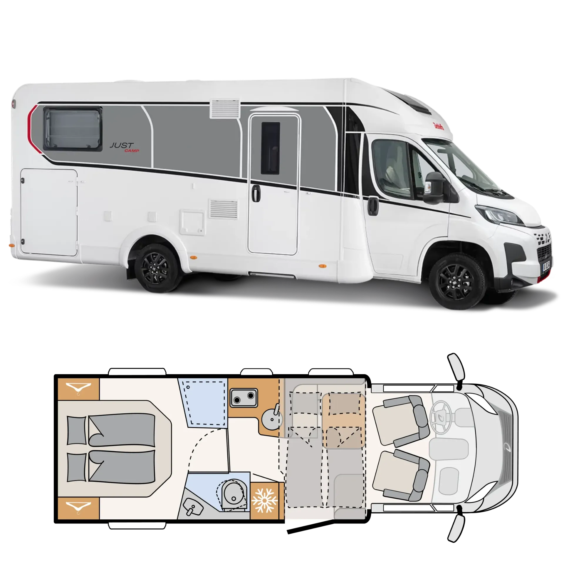 Autocaravana Perfilada Dethleffs Just Camp T7052 DBM 2026