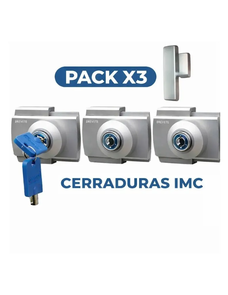 [8020063] Pack Cierres seguridad IMC 1 Pta entrada + 2 de garaje