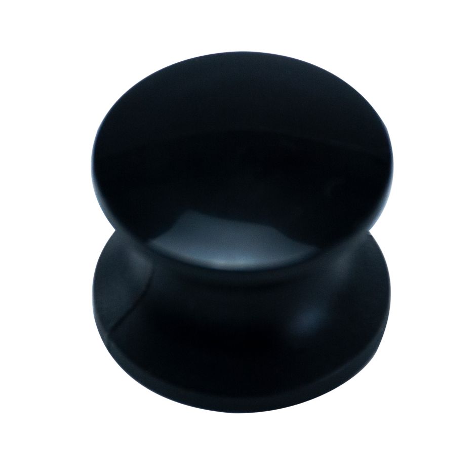 [0616002] Boton Roscado Negro Gr.