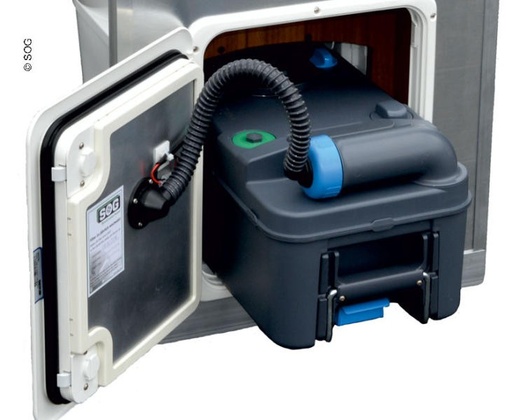 [0591102] Sistema SOG I tipo H (C220) Ventilación de inodoro 12V, variante de puerta Blanco