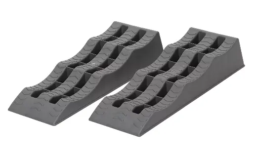 [0624038] Cuña escalonada XL con Rampas 3 niveles, Carbest 2 piezas Gris 