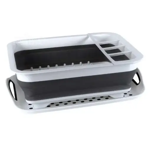 [1059032] Escurridor con Bandeja Plegable y Desague 