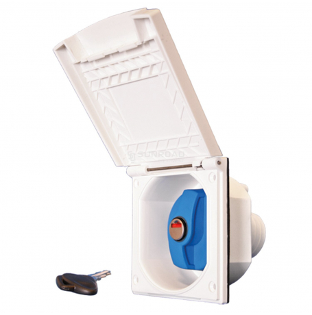 [5099019] Toma Exterior Agua T, Azul 